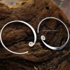 Curled Hoop Earring Finding - C4055, Sterling Silver - Findings, Hoop Style, Wholesale Listing Price