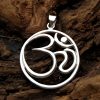 Sterling Silver Large Ohm Pendant - C879