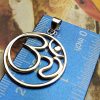 Sterling Silver Large Ohm Pendant - C879