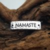 NAMASTE -  10PK, Antique Silver Plated  - Bracelet Links, Yoga, Meditation