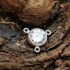 Y-Link with 5mm CZ - Sterling Silver -  Links, Connector Charms