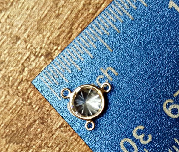 Y-Link with 5mm CZ - Sterling Silver -  Links, Connector Charms