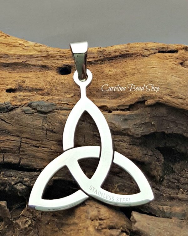 Celtic Triquetra Pendant - Stainless Steel, Marquis Shapes, Pendant