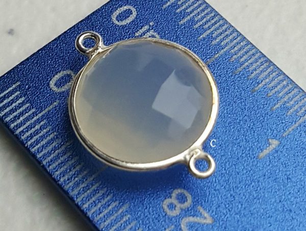 Moonstone Faceted 1 Loop 10mm, 2 Loop 18mm Bezels  - C12995, Stones, Gemstones, Pendants