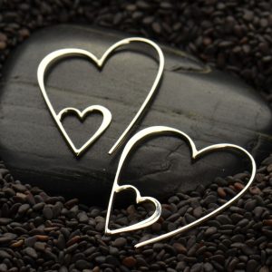 Heart Hook Sterling Silver Earrings - E2904
