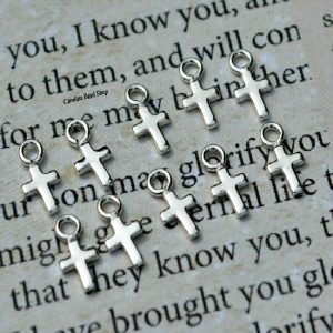 Tiny Sterling Silver Cross Charms