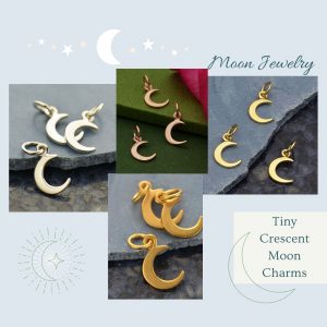 Tiny Crescent Moon Charms - Select Your Favorite