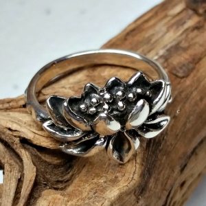 Sterling Silver Blooming Lotus Ring
