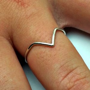 Sterling Silver Chevron Stacking Rings