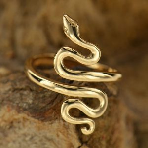 Natural Bronze Snake Ring