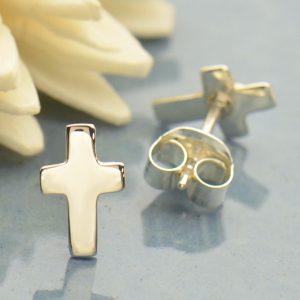 Sterling Silver Cross Post Earrings - E3210