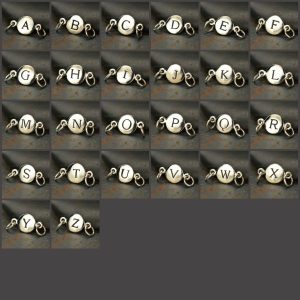 Small Sterling Silver Letter Disc Links