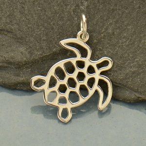 Sterling Silver Sea Turtle Charm - A4000