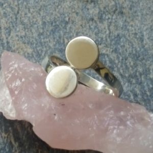 Round Disc Band Ring - Adjustable