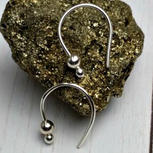 Handmade Double Dot Earrings - .999 Silver
