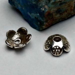 Hill Tribe Silver Bead Caps (2PK)