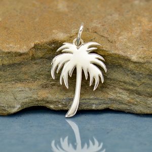 Sterling Silver Large Palm Tree Charm - A4011