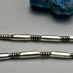 Hill Tribe Silver Tube Spacer Beads  (8" Strand)
