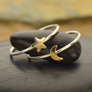 Moon & Star Rings - Sold Individually or by the Set