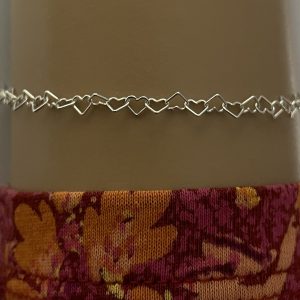 Sterling Silver Tiny Heart Bracelet