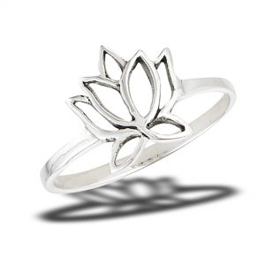 Sterling Silver Lotus Blossom Ring - R0235 - Size 7
