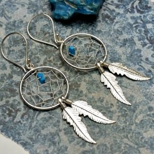 Sterling Silver Dream Catcher Earrings