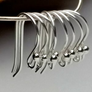 French Ear Wire with 2mm Ball Earring Findings (3PR)