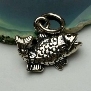Sterling Silver Fish Charm - N225