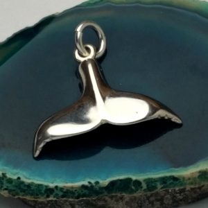 Sterling Silver Whale Tail Charm - N866