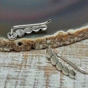 925 Sterling Silver Circle Ear Pins