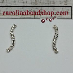 Sterling Silver Crystal Crawler Earrings