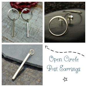 Sterling Silver Open Circle Post Earrings