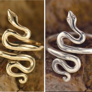 Adjustable Snake Rings - Sterling Silver, Natural Bronze, R47