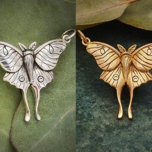 Sterling Silver Luna Moth Pendant Festoon - A4051