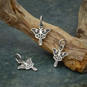 Tiny Luna Moth Charms - Two Styles, S6433