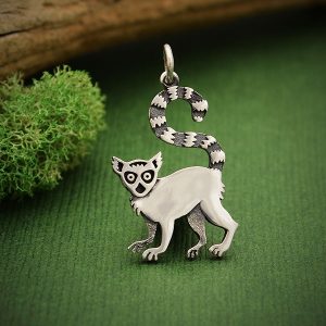 Sterling Silver Lemur Charm - A4128