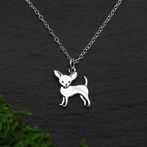 Sterling Silver Chihuahua Dog Necklace - NS6235